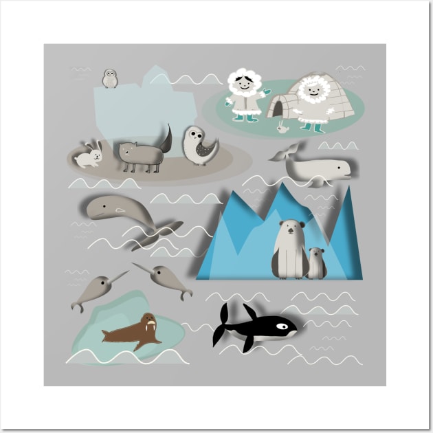 arctic animals Wall Art by bruxamagica